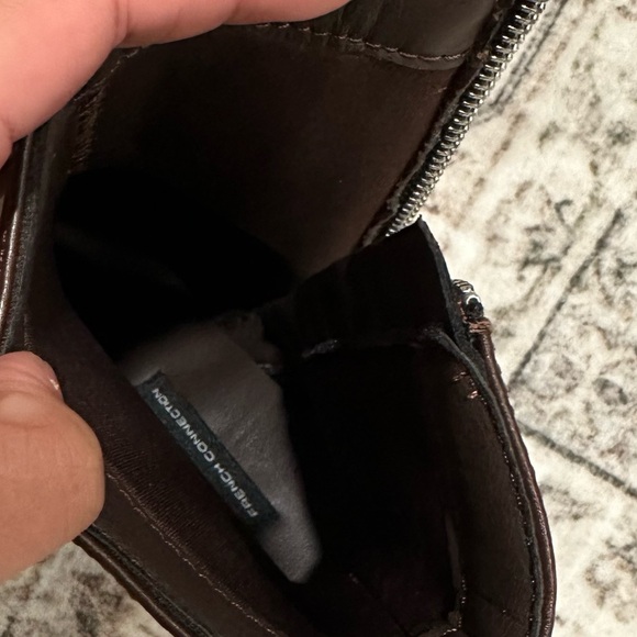 French Connection Ankle Bootie Alex Kitten Heel Size 8 Chocolate Brown NIB - Picture 6 of 7